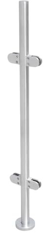 Pali per ringhiera in acciaio inox, 110 cm, superficie liscia senza sbavature, cura del corrimano, ringhiera per scale con cuscino in gomma, base stabile per ringhiere del balcone, della soffitta