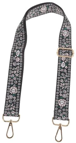 Milisten Banjo Strap with Clips Vintage Pattern Adjustable Instrument Accessory Polyester Material Replacement Strap for Mandolins and Bags: 1