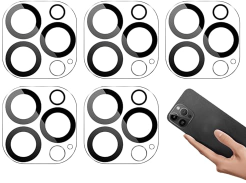 ZFRITP 5 Pièces Caméra Arrière Protecteur Pour Iphone 15 Pro 6,1 Pouces Et 15 Pro Max 6,7 Pouces, Protection Objectif, Film En Verre Trempé Dureté 9h, Ultra Résistant Film Verre Trempé