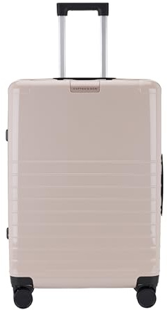 Kapten & Son Koffer Heathrow Essential Check-In Muted Clay 82 L | Hartschalenkoffer Groß Rosa mit stabilen, austauschbaren 360 Grad Rollen, TSA-Gepäckschloss | Reisekoffer