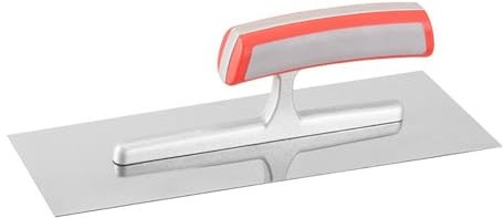 Ronyme Cazzuola per calcestruzzo con manico ergonomico, cazzuola per muratura leggera, utensile manuale per pavimentazione in piastrelle, stuccatura, 27x10 Cm