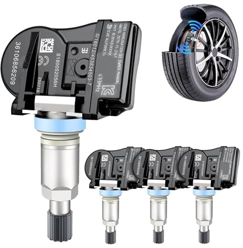 NICEWAT 4 Stück Reifendrucksensor, RDKS Sensoren kompatibel mit RDKS BMW 1er 3er 4er M3 F20 F21 F22 F23 F87 F45 F30 F32 F33 i3 i8 X1 X2 X5 X6 36106856209, TPMS Reifen Sensor, Reifendruckkontrollsystem