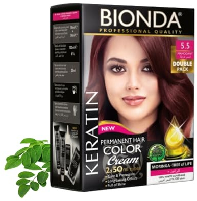 Bionda Professional Hårfärg 5.5 Mahogny 200 ml Dubbelpack Keratin