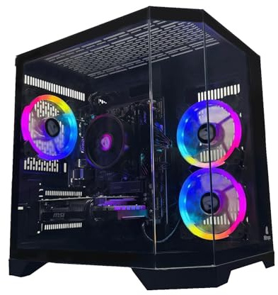 NitroPC - PC Gaming Avanzado (Intel Core i5 12400F 4.40GHz, RTX 3050 8GB, RAM 16GB, M.2 1TB, Windows 11 Pro, WiFi) Ordenador de sobremesa, PC Gamer (Negro) Nueva Versión
