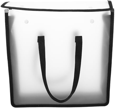 Mobestech Sacoche Porte-Documents Pratique PVC Organiseur de Fichiers Multifonction pour Bureau Rangement de Documents Dossiers Cahiers et Dessins Format Compact Noir