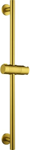 Imex - Barre de douche murale 65 cm Or brossé | Barre en acier inoxydable S.304 ronde avec support pour pommeau de douche réglable | Pièce de rechange originale IMEX | Couleur dorée