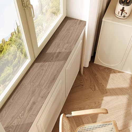 Wood Grain Pattern Window Sill Protectors for Dogs, Dust-proof Narrow Window Ledge Cover, Absorbent and Quick Drying Windowsill Mat (250 * 35cm,wood)