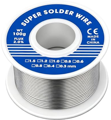 1mm Fil de Soudure 100g Fil Étain à Souder avec Noyau de Colophane