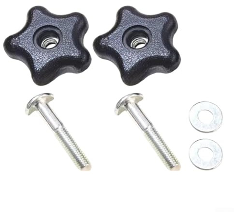 Kit de perilla de mango y pernos de tornillo, paquete de 2, sustituye a 117-5976 92-2260 107-3844, instalación sin herramientas para reparación rápida, construcción de plástico y metal para