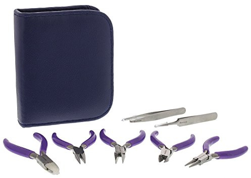 Beadsmith 7-teilig Schmuck Zangen Set mit Schutzhülle, Mini