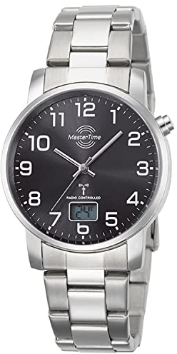 Master Time Funk Quarz Herren Uhr Analog-Digital mit Edelstahl Armband MTGA-10694-21M