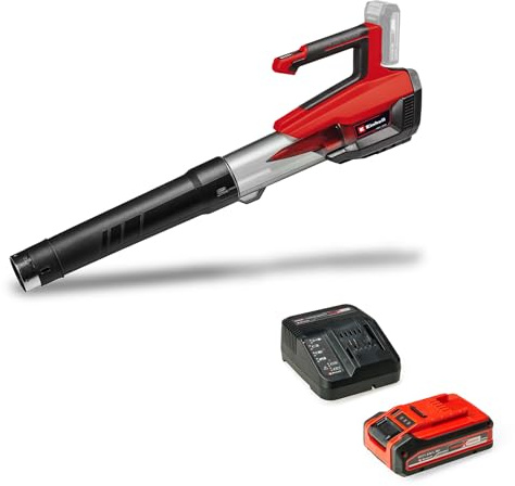 Einhell Akku-Laubbläser GP-LB 18/200 Li E Power X-Change (18V, Brushless, Drehzahlregulierung, Axialgebläse-Technologie, inkl. 4,0 Ah Akku und Ladegerät)
