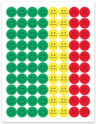 Hygloss Products Visual Behavior Stickers - Incentive Sticker for Students & Kids - Fun Traffic Light Colors - Red, Yellow & Green - 1/2” Sticker - 4 Sheets - 320 Stickers Per Pack