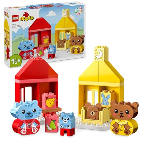 LEGO DUPLO My First Daily Routines: Eating & Bedtime Toddler Learning Toys with 2 Houses and 4 Animal Figures, Let's Toddlers Explain Feelings, Gifts for Kids, Girls and Boys Aged 18 Months Plus 10414
