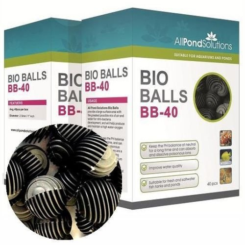allpondsolutions Bio Balls Filter Media – High-Surface-Area Biological Media for Pond & Aquarium Filters (10x Bags of 40 Balls)