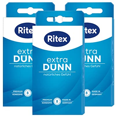 Ritex Extra dünn Kondome - natürliches Gefühl - für ein intensiveres Empfinden, 24 Stück, Made in Germany