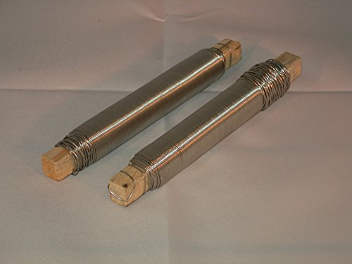 Wickeldraht Edelstahl, 2 x 40 Meter Blumenwickeldraht, 94257, Garten Blumen Draht Holzspule Kränze Binden