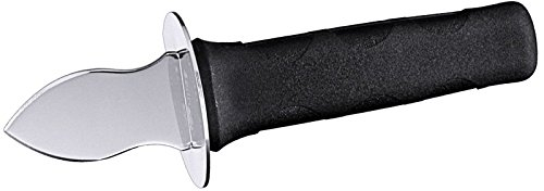 Professionale Extra geschärftem in acciaio inox 18/0, Coltello per ostriche con manico in glasverstärktem poliammide, con protezioni per dita, lunghezza: 17 cm – ERK