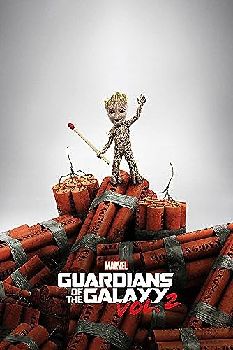 Close Up Guardians of The Galaxy Vol. 2 Groot Dynamite Poster (91.5 x 61 cm, Glossy, Unframed, Wohnzimmer, Schlafzimmer)