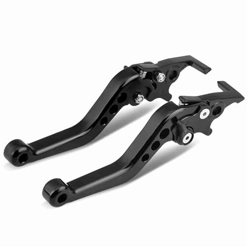 Brake Levers Motorcycle, 1 Pair Motorcycle Clutch Brake Handle Levers Universal Brake Lever Handle Double Disc for GY6 Xmaximum 400(Black)