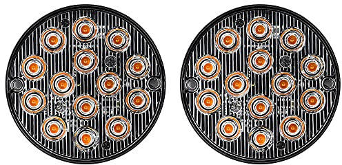 2 Pz LED Strobe Luce di Avvertimento Griglia Lampeggiante Camion Lampada Traffico Luce 12V 24V Rotonda Car Light Side Maker Luci,Blu