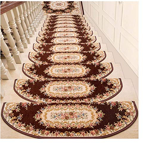 Treppenteppich Wendeltreppe Selbstklebende Treppenstufen Matten Pad Rutschfester Stufenschutz Teppichabdeckung Treppenteppich Innen Modern Minimalistisch Halbkreisförmig Europäisch (Color : C, Size