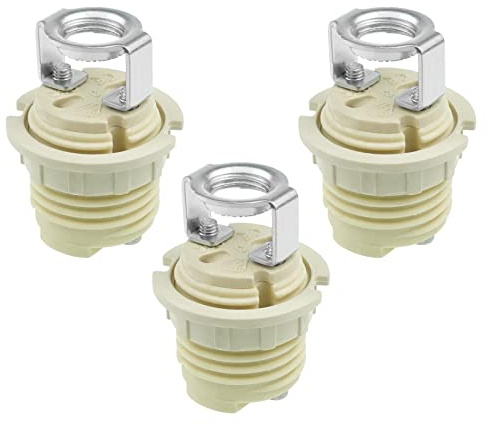 EMSea 3er Pack G9 Lampenfassung mit Halterung - Keramik Halogenfassung mit Ring für LED, CFL und Halogenlampen