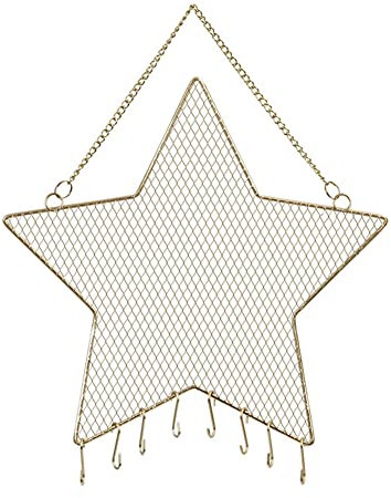 Katutude Porte-Bijoux Présentoir de Boucle d'oreille Mural Présentoir à Bijoux Métal Porte Boucle d'oreille Forme D'étoile de Lune Organisateur de Bijoux Suspendu pour Bracelets, Boucle d'oreille