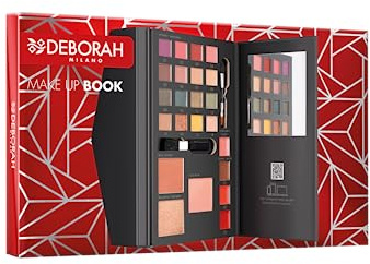 Deborah Milano - Trousse Set Regalo Donna Make Up Book Volume 2 Toni Caldi, Include Palette di Ombretti, Gloss, Rossetti e Polveri Viso dai diversi Finish e Colori, in Carta FSC