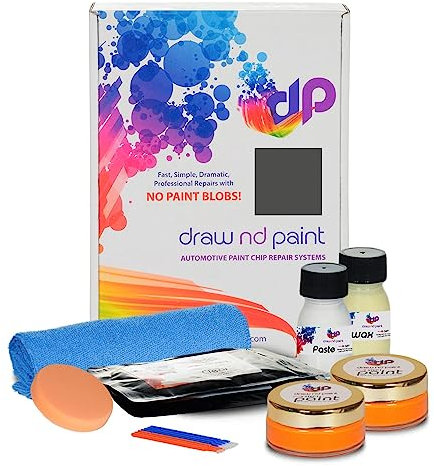 DrawndPaint Ausbesserungslack Lackreparaturset Kratzerentfernung Autolackreparatur Ausbesserung Steinschlägen Kratzern am Auto Lackstift geeignet für Jeep Ceramic Grey - Pdn, L