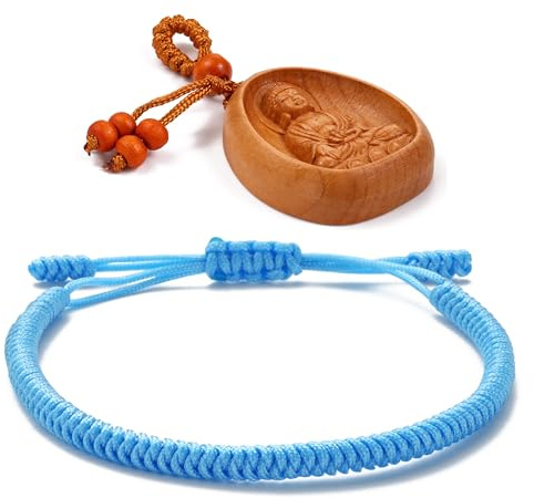 LUCKY BUDDHIST Turarmband + För Tonåringar Män Kvinnor - Flätade Vänskapsarmband - Handgjorda med Kärlek - Tibetansk Stil - Justerbart Armband