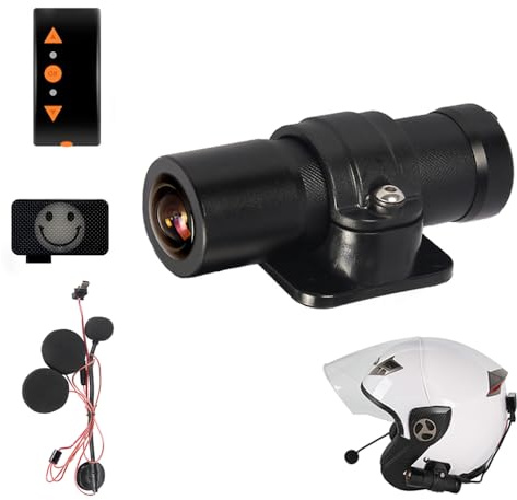 VSYSTO 2K Motorrad Dashcam Helmkamera mit SONYIMX335 Sensor & Nachtsicht, 170° Weitwinkel/WiFi/IP67 wasserdicht, Loop-Aufnahme + G-Sensor + Fernbedienung, für Helmhalterung/Motorradhelm/Fahrrad