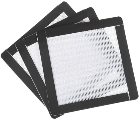 sourcing karta 3 st PC-dammfilter, 100 x 100 mm magnetisk ram PVC datorhölje kylare dammskydd för datorhöljehögtalare, vit