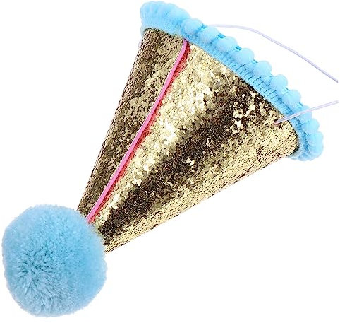 Vaguelly Niedlicher Hut Zum Ersten Geburtstag für Kinder Geburtstagskrone Foto-requisite Gummiband Pailletten für Partys