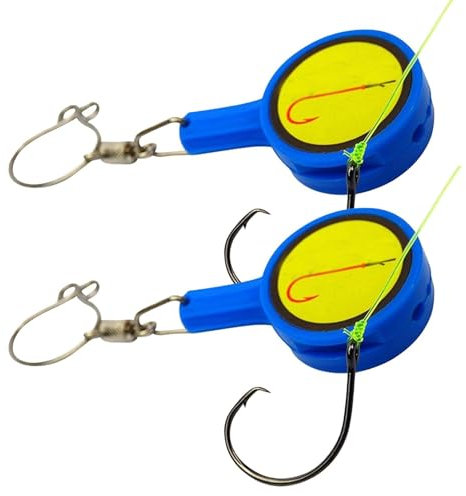 Werkzeug zum Binden von Angelknoten - Fliegenfischen Knotenhakenschutz Angelhakenhalter Bindewerkzeuge 2 Stück - Angelhakenhalter Fliegenfischen Knotenbindewerkzeuge Robust und praktisch für den Köder