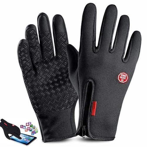 HiFEN® Gants d'hiver chauds pour homme et femme, gants thermiques pour écran tactile et gants imperméables antidérapants pour vélo, randonnée, escalade, sports de plein air