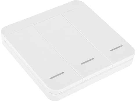 EPLZON Interruptor de iluminación inalámbrica 86 interruptor de Seguridad de radiofrecuencia de pared, sin cableado, fácil de instalar (3 grupos de interruptores)