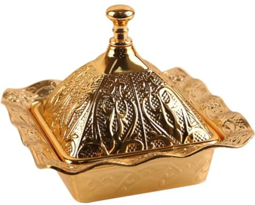 Muteitt Türkische Bonbonniere Im Europäischen Stil, Goldene Bonbonheber, Zuckerdose, Servierschale, Glas, Snacks, Servierschalen Deckel Für Küchenbuffet, Hochzeitsdekoration