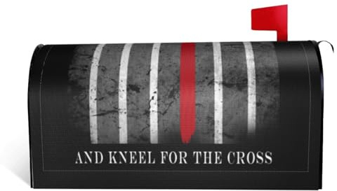 Mailbox Covers I Stand for The Flag I Kneel for The Cross Mail Box Cover Magnetic Post Cover Letter Box Covers Garden Decor Outdoor Indoor Standard Size