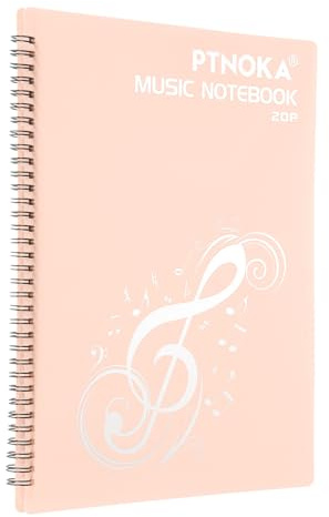 QUARKZMAN 10 Hüllen 20 Seiten Notenmappe A4 Chormappe 21.6 x 28cm Hellrosa | Präsentationsmappe, Wasserdicht, Spiralbinder, Organizer, für Klavier Gitarre Violine Notenblätter Papier
