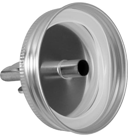 FUNOMOCYA Coperchio per Barattolo Beccuccio in Acciaio Inox 304, Apertura Automatica, per Bottiglie da Cucina a Bocca Larga Fino a 70 Mm, Sostituzione Accessorio per Olio, Aceto e Salsa