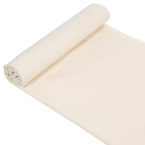 Leinenstoff Meterware, 160x50 cm Leinentuch, Musselin Stoff Baumwolle, Baumwollstoff, Ökologischer Stoff Weich Besticktes, Tuch Einfarbig Reiner Baumwoll Nähen Nähstoffe zum Nähen Von Kleidung Basteln