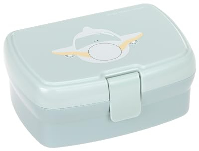 LÄSSIG Kinder Lunchbox Brotdose mit herausnehmbarer Unterteilung, BPA-frei/Lunchbox Tiny Drivers Airplane