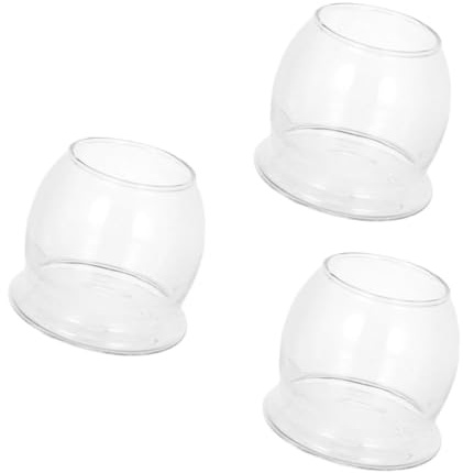 ABOOFAN 3 Pezzi Trasparente Tazza tè Trasparente Bicchiere Latte da da Cocktail Bicchieri Latte Vetro Whisky Rotante Tumbler Glass Cups