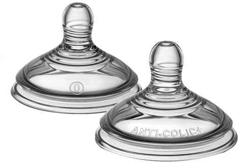 Tommee Tippee Advanced Anti-Kolik Trinksauger, Natürlich Geformt, Weiches Silikon, Besonders langsam Milchfluss für 0+ Monate, 2-er Set