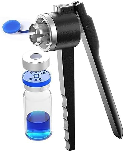 Crimpatrice manuale per guarnizioni in alluminio, sigillatrice manuale per flaconi da laboratorio, alimenti e prodotti chimici, 20-30 unità al minuto
