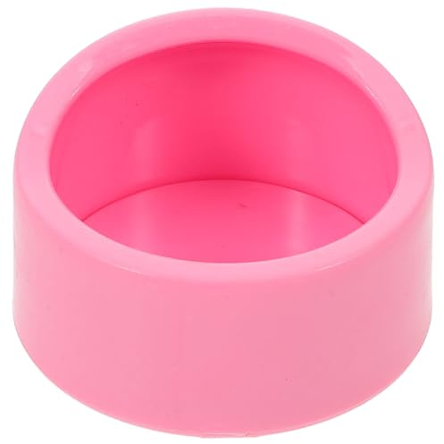Veemoon Bol Alimentaire pour Hamster Stable Plastique Anti-Renversement Bol Simple et Résistant pour Hérisson Cochon et Petits Rongeurs Couleur Rose