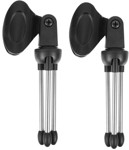 HAWILLOSCH 2 Stück Desktop Mikrofon Stativ Metall Tischhalterung Verstellbar Stabiles Dreibein Mikrofonhalter Sicherer Stand für PC Gaming Podcast Recording