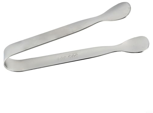Edelstahl-Clip für Zuckerzange, Grill, Lebensmittelhandhabung, Küchenzubehör, 11 cm, mit komfortablem Griff und hängendem Design, 1 Stück (Silber)