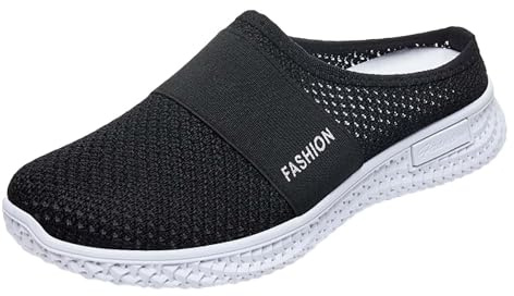Ortopediska tofflor dam, tofflor & sandaletter för kvinnor, luftkuddar, tofflor, slip-on, promenadskor, tofflor, unisex, barfotaskor, mjuka sulor, fritidsskor, fritid, hälsoskor, svart, 39 EU
